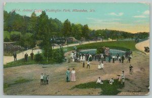 Milwaukee Wisconsin~Washington Park Animal Cages~c1910 Postcard