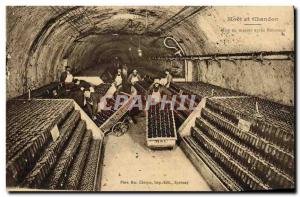 Old Postcard Folklore Wine Vintage Champagne Moet & Chandon Getting masses af...