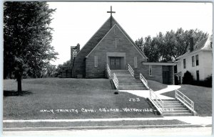 c1950s Waterville, Minn RPPC Holy Trinity Catholic Church Real Photo PC MN A112