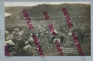 Lansing IOWA RPPC c1908 BIRDSEYE VIEW Mt. Hosmer nr Waukon New Albin NE IA