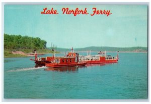 c1960 Lake Norfork Ferry Henderson Panther Bay Pier Arkansas AR Vintage Postcard 