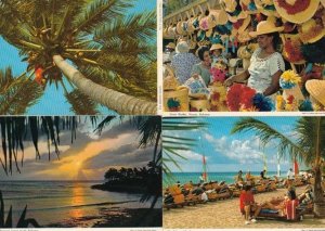 Straw Markets Nassau Bahamas Beach Sunset African 4x Postcard s