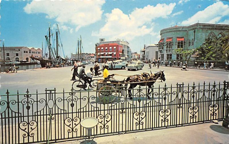 Donkey Cart in Trafalgar Square Bridgetown Barbados West Indies Unused 