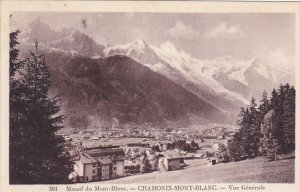 France Chamonix Mont Blanc Vue generale 1938