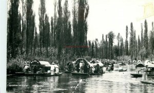 Mexico City, Xochimilco, Canals, Dated 1981, RPPC