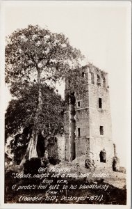 Old Panama Tower Ruins Unused Real Photo Postcard H34