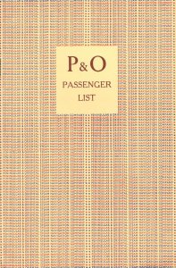 1957 SS Strathmore Oriental Steam Navigation Company P&O Passenger List