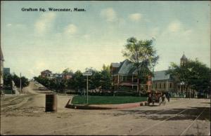 Worcester MA Grafton Square c1910 Postcard