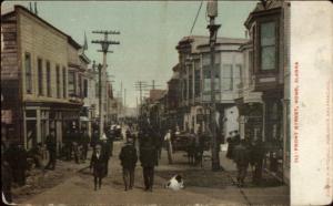 Nome AK Front St. c1910 Postcard