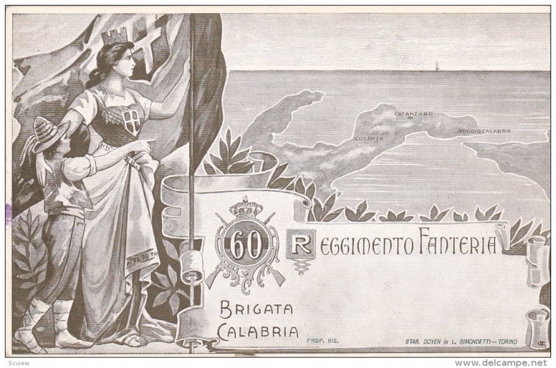 60 Reggimento Fanteria , Brigata , Calabria , Italy , 1890s