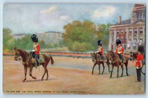 England Postcard King and Princess Arriving at Parade c1910 Oilette Tuck Art