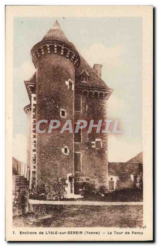 Old Postcard surroundings Ise sur Serein Yonne Tower Pancy