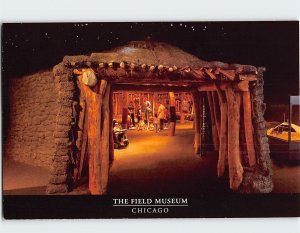 Postcard Pawnee Earth Lodge The Field Museum Chicago Illinois USA