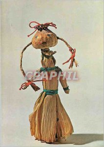 Postcard Modern Doll Hungarian girl dressed in leaves but in head and poppy c...