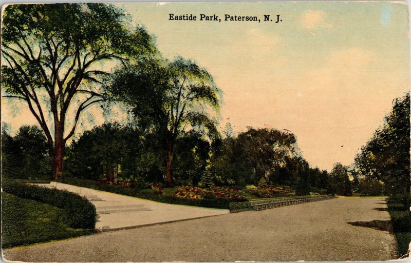 Eastide Park Paterson New Jersey Divided Back Antique Postcard Vintage WOB 