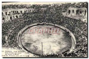 Postcard Old Nimes Les Arenes Vue Prize one day put to death