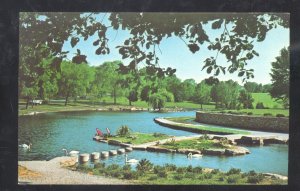 KANSAS CITY MISSOURI MO. LOOSE PARK LAKE BOATING SCENE VINTAGE POSTCARD