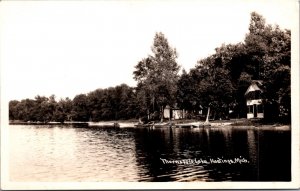 Real Photo Postcard Thornapple Lake in Hastings, Michigan