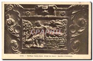 Auch Post Card Old St. Mary's Basilica choir Detail sacrifice & # 39Abraham