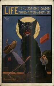 Bernhardt Wall - Howling Alley Cat c1910 Postcard