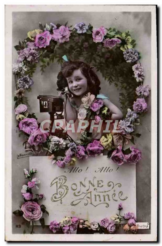 VINTAGE POSTCARD Fantasy Child Telephones