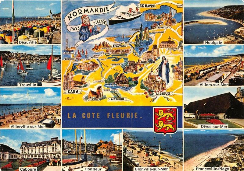 BR15753 Normandie La Cote Fleurie map cartes geographiques france ...