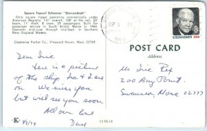 Postcard - Shenandoah, Coastwise Packet Co. - Vineyard Haven, Massachusetts