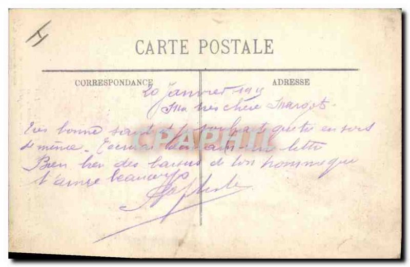 Old Postcard Army War Europeenne 1914 Reims crime A first floor Rue Elect