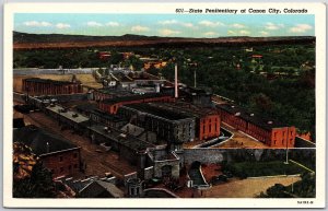 State Penitentiary At Canon City Colorado CO Panorama View of Buildings Postcard