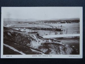 Isle of Man DOUGLAS HARBOUR & General View c1911 RP Postcard by Rotary