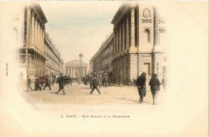 CPA PARIS 1e Rue Royale et la madeleine TINTED (1243741)