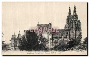 Old Postcard Notre Dame Facade Lateral North