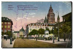 Old Postcard Mainz Place Gutenberg and the Dome