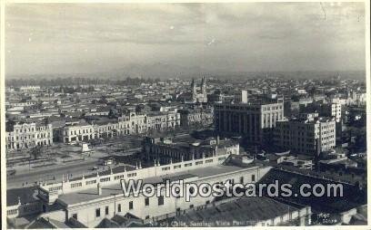 Real Photo Vista Panoramica Del Puerto Santiago Chile, Chilean, de Chile Unused 