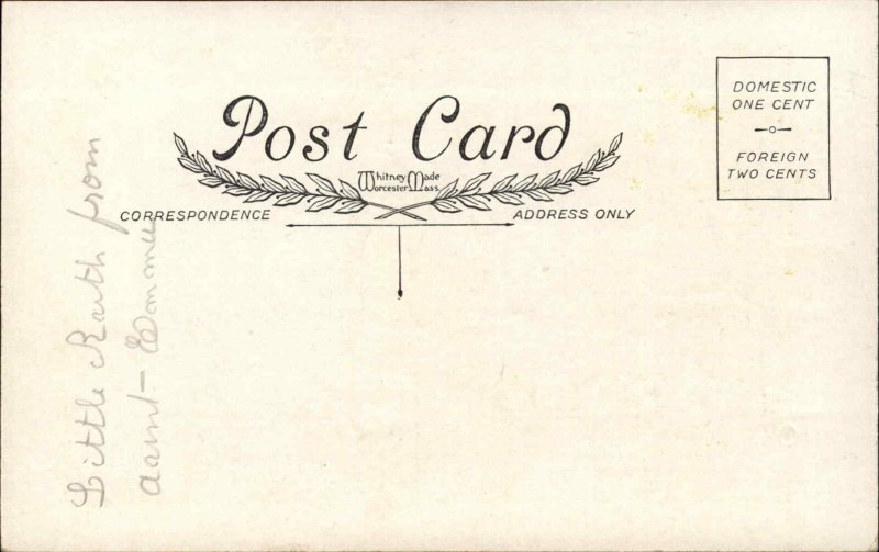 Christmas Children Sleeping Fireplace Embossed Whitney c1900s-20s Postcard