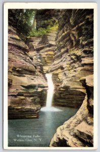 Whispering Falls Watkins Glen New York NY Tourist Attraction View Postcard