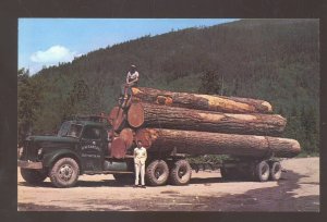 WESTERN WASHINGTON OREGON DOUGLAS FIR LOGS LOGGING TRUCK VINTAGE POSTCARD