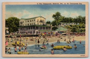 Betterton MD The Chesapeake On The Bay Maryland Beach Scene Postcard C33