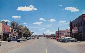 Highway 60 Street Scene Springerville Arizona 1950s chrome postcard