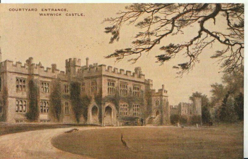 Warwickshire Postcard - Warwick Castle - Courtyard Entrance - Ref 9930A