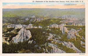 Panorama of the needles from Harney peak  Black Hills SD 