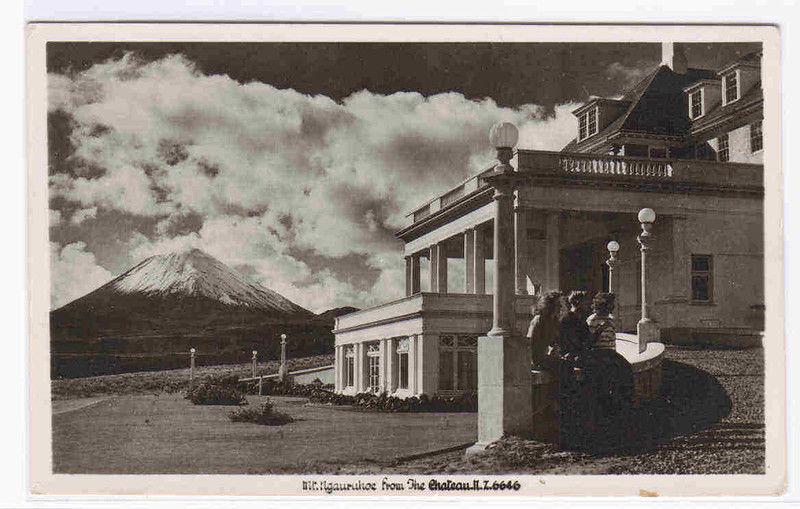 The Chateau Hotel Mt Ngauruhoe Volcano National Park New Zealand RPPC postcard