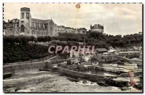 Modern Postcard Biarritz harbor and fishermen & # 39eglise Ste Eugenie