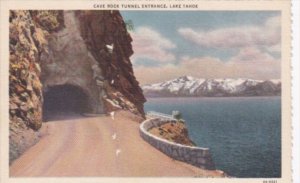 California Lake Tahoe Cave Rock Tunnel Entrance Curteich