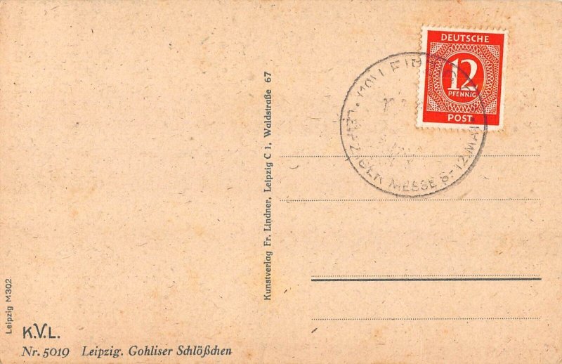 L051 Germany Leipzig Gohliser Schloesschen vintage postcard