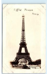 *c1919 Eiffel Tower Paris France WW1 WWI World War 1 Old Vintage Postcard C24