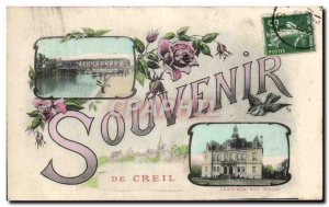 Old Postcard Souvenir De Creil