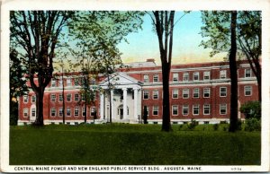 Postcard ME Augusta Central Maine Power & New England Public Service 1920s H15