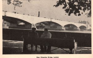 Vintage Postcard New Waterloo Bridge Road Crossing River Thames London UK