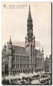 Old Postcard Brussels Grand Place L & # 39Hotel City Walk